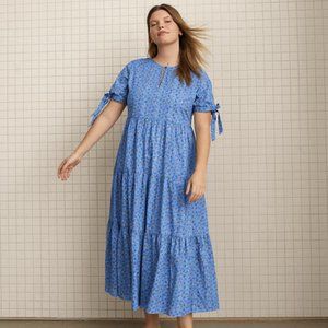 Madewell Calico Tiered Dress 100% Cotton L